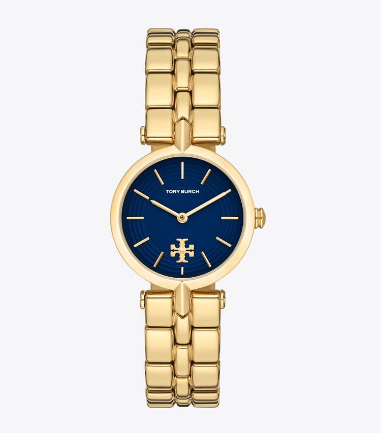 TORY BURCH WOMEN'S KIRA WATCH, GOLD-TONE STAINLESS STEEL - Navy/Gold