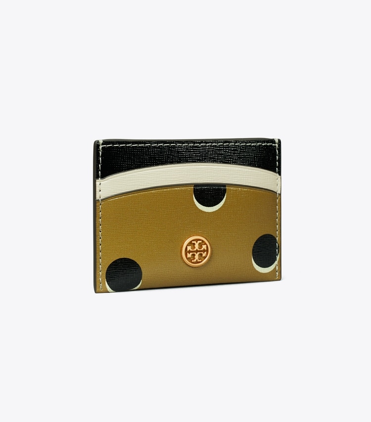 TORY BURCH WOMEN'S ROBINSON DOTTED CARD CASE - Taupe Loop Dot