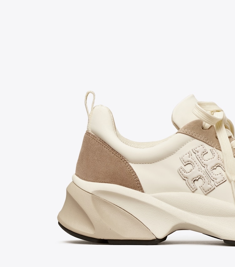 TORY BURCH WOMEN'S GOOD LUCK TRAINER - White / New Ivory / Cerbiatto