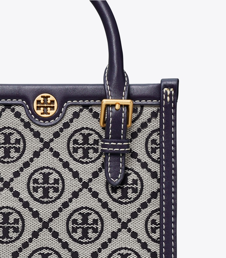 TORY BURCH WOMEN'S MINI T MONOGRAM TOTE - Tory Navy