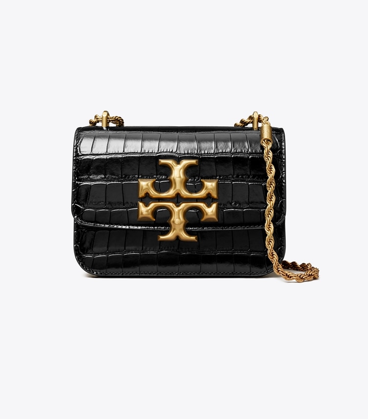 TORY BURCH WOMEN'S ELEANOR SMALL BAG - Black / Rolled Gold