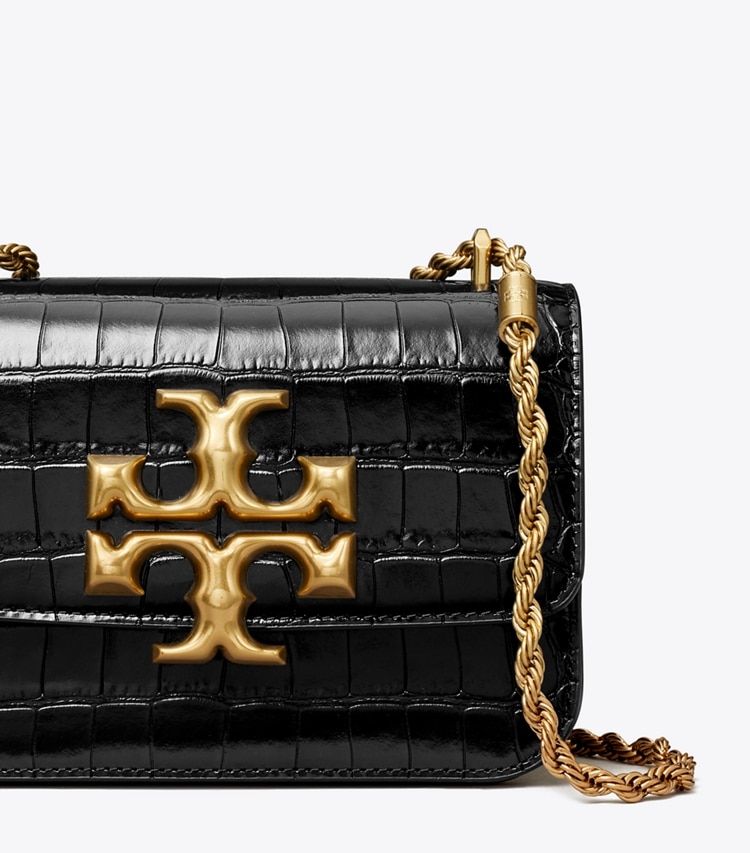 TORY BURCH WOMEN'S ELEANOR SMALL BAG - Black / Rolled Gold