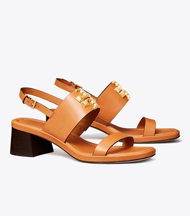 TORY BURCH WOMEN'S ELEANOR HEEL SANDAL - Brandy