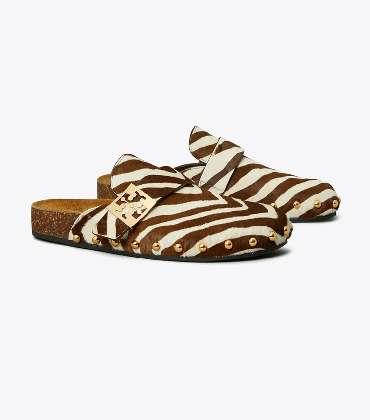 TORY BURCH WOMEN'S MELLOW STUDDED MULE - Zebra