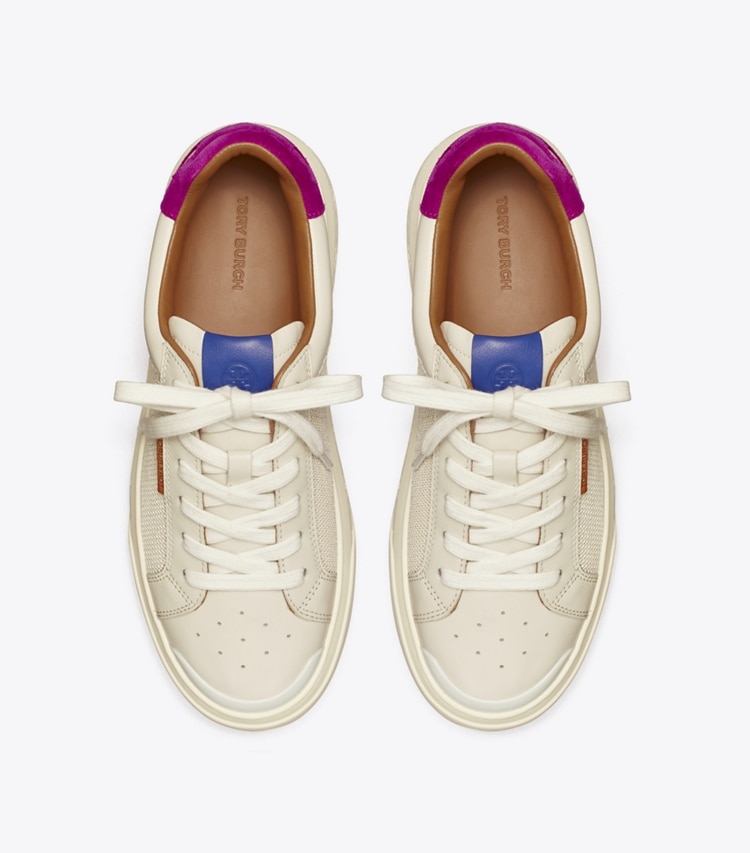 TORY BURCH WOMEN'S LADYBUG SNEAKER - Off White / Prickly Pear