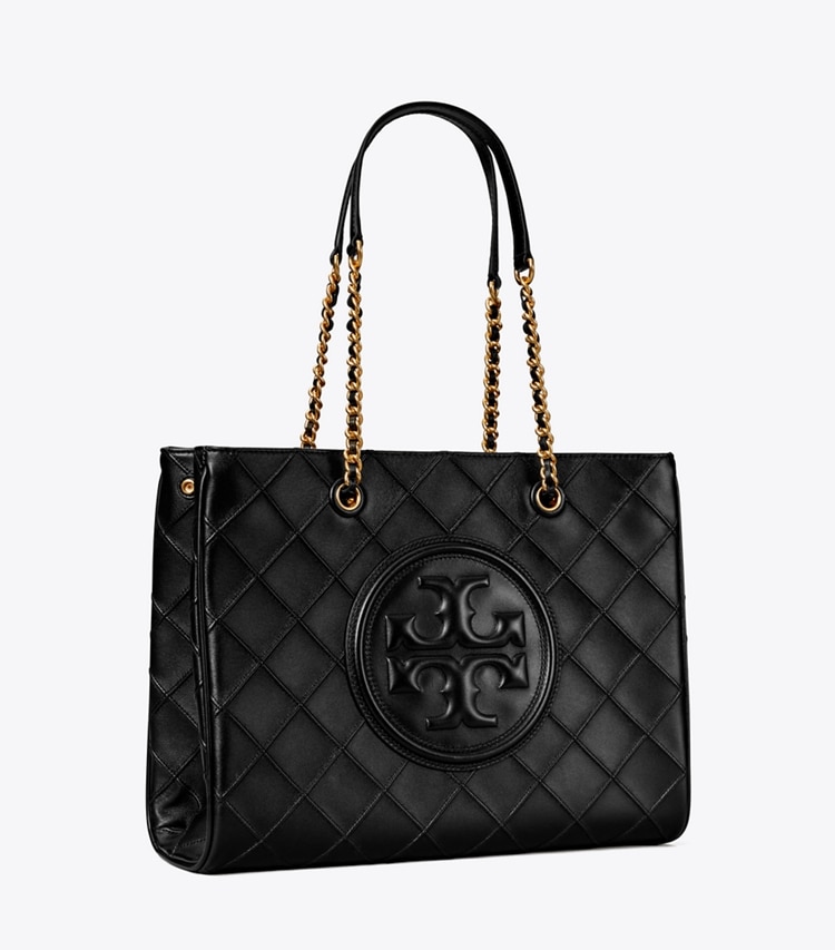 TORY BURCH WOMEN'S FLEMING SOFT CHAIN TOTE - Black