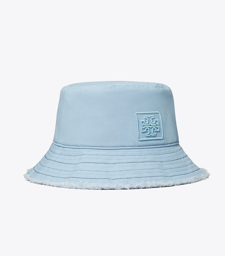 TORY BURCH WOMEN'S FRINGE BUCKET HAT - Cool Dusty Blue