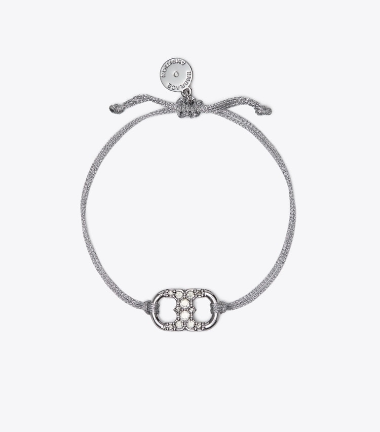 TORY BURCH WOMEN'S EMBRACE AMBITION PAVe BRACELET - Tory Silver / Silver / Crystal