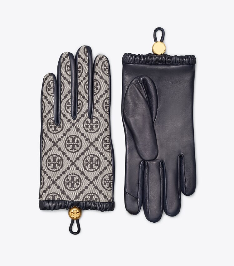 TORY BURCH WOMEN'S T MONOGRAM GLOVES - Tory Navy