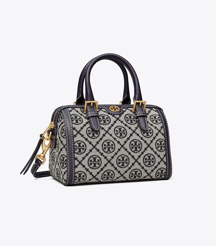 TORY BURCH WOMEN'S MINI T MONOGRAM BARREL BAG - Tory Navy