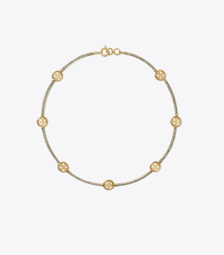 TORY BURCH WOMEN'S MILLER PAVe NECKLACE - Tory Gold / Crystal
