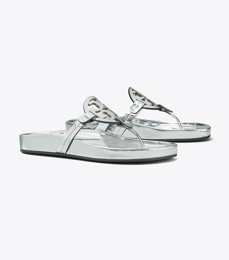 TORY BURCH WOMEN'S MILLER CLOUD SANDAL - Argento