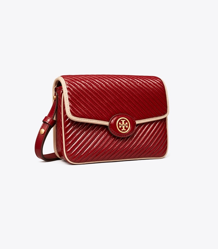 TORY BURCH WOMEN'S ROBINSON PATENT QUILTED SHOULDER BAG - Bricklane