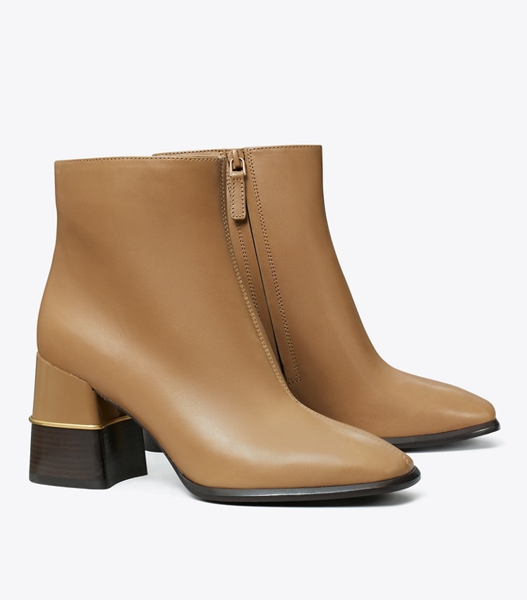 TORY BURCH WOMEN'S LEATHER ANKLE BOOT - Almond Flour