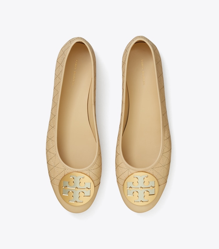 TORY BURCH WOMEN'S CLAIRE QUILTED BALLET - New Porcelain