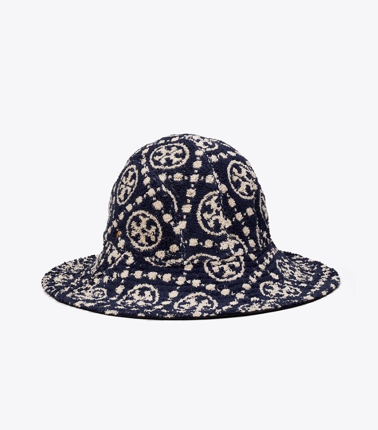 TORY BURCH WOMEN'S T MONOGRAM REVERSIBLE BUCKET HAT - Tory Navy