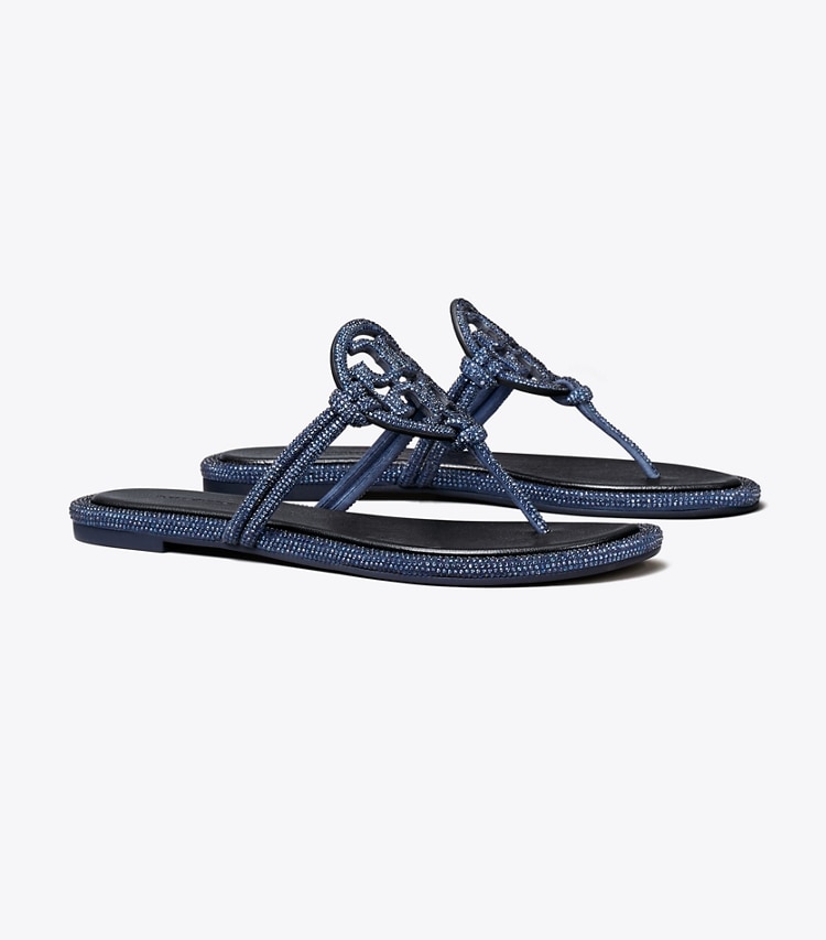 TORY BURCH WOMEN'S MILLER PAVe KNOTTED SANDAL - Perfect Navy