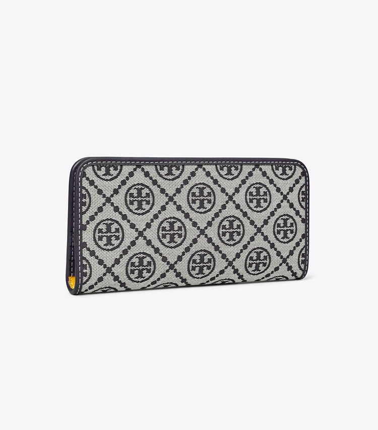 TORY BURCH WOMEN'S T MONOGRAM ZIP SLIM WALLET - Tory Navy