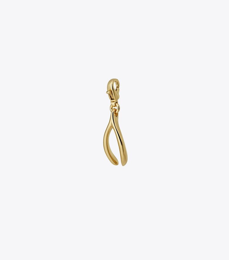 TORY BURCH WOMEN'S WISHBONE CHARM - Tory Gold