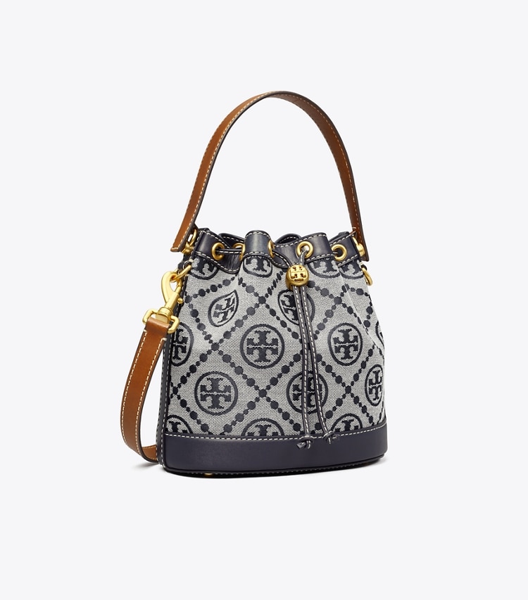 TORY BURCH WOMEN'S T MONOGRAM BUCKET BAG - Tory Navy