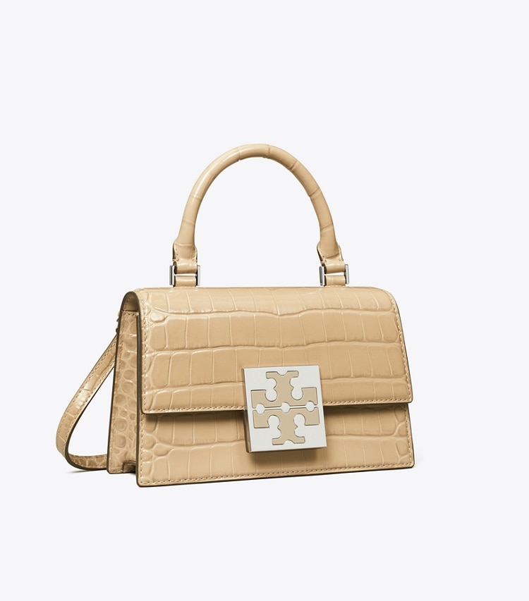 TORY BURCH WOMEN'S BON BON CROC-EMBOSSED MINI BAG - Taupe