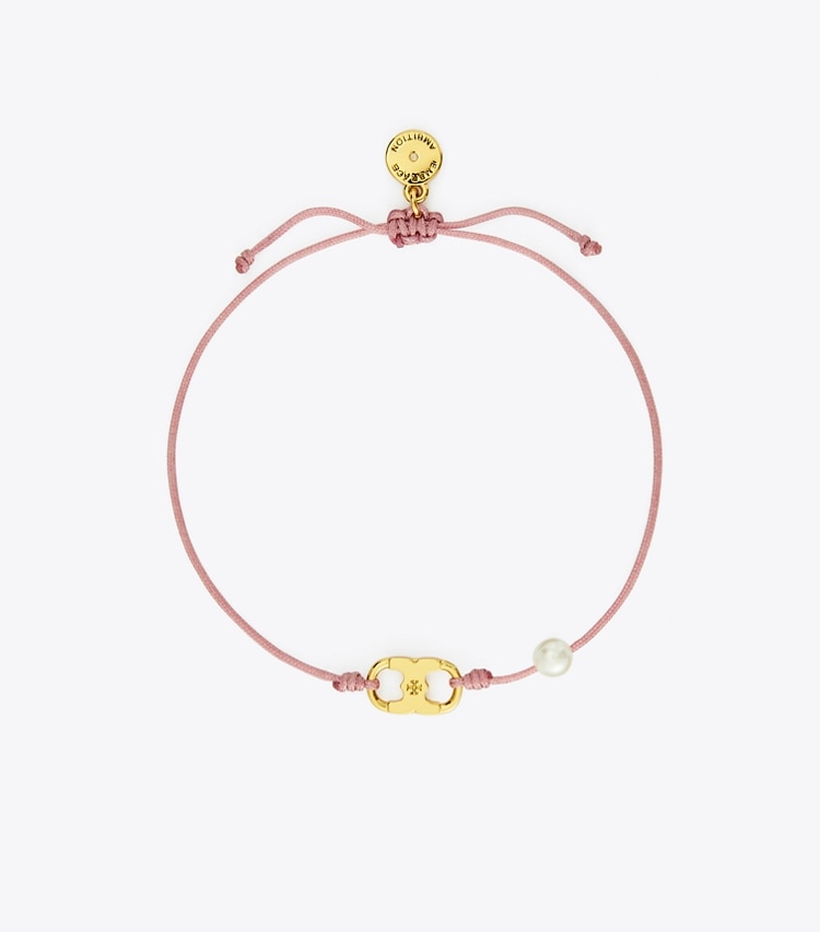 TORY BURCH WOMEN'S EMBRACE AMBITION BRACELET - Tory Gold / Pink / Cream