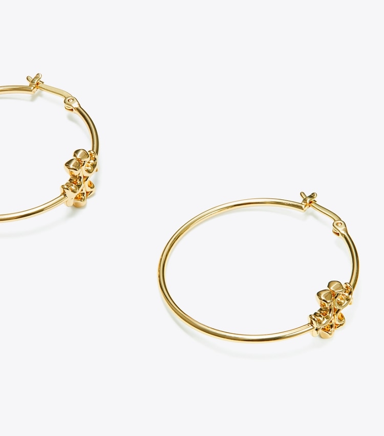 TORY BURCH WOMEN'S ELEANOR HOOP EARRING - Tory Gold