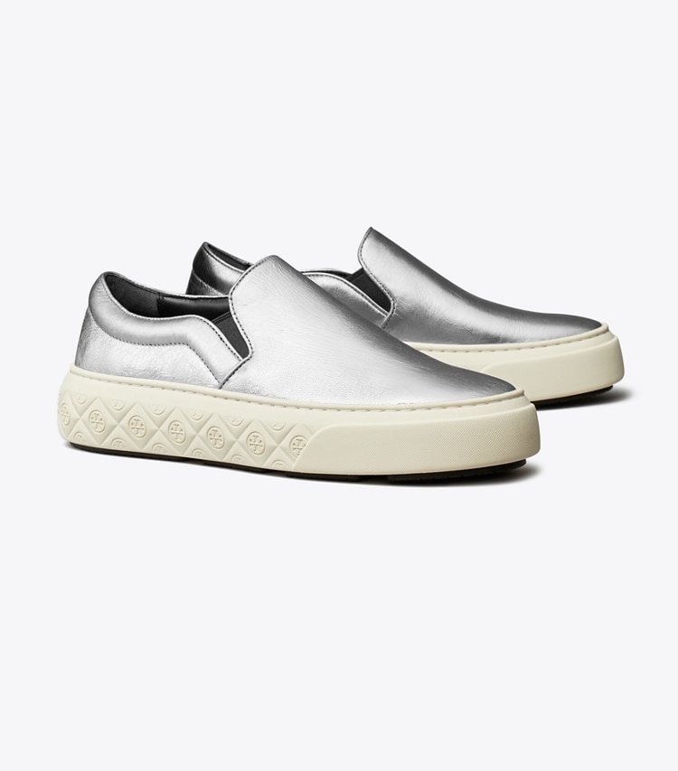 TORY BURCH WOMEN'S LADYBUG SLIP-ON SNEAKER - Silver