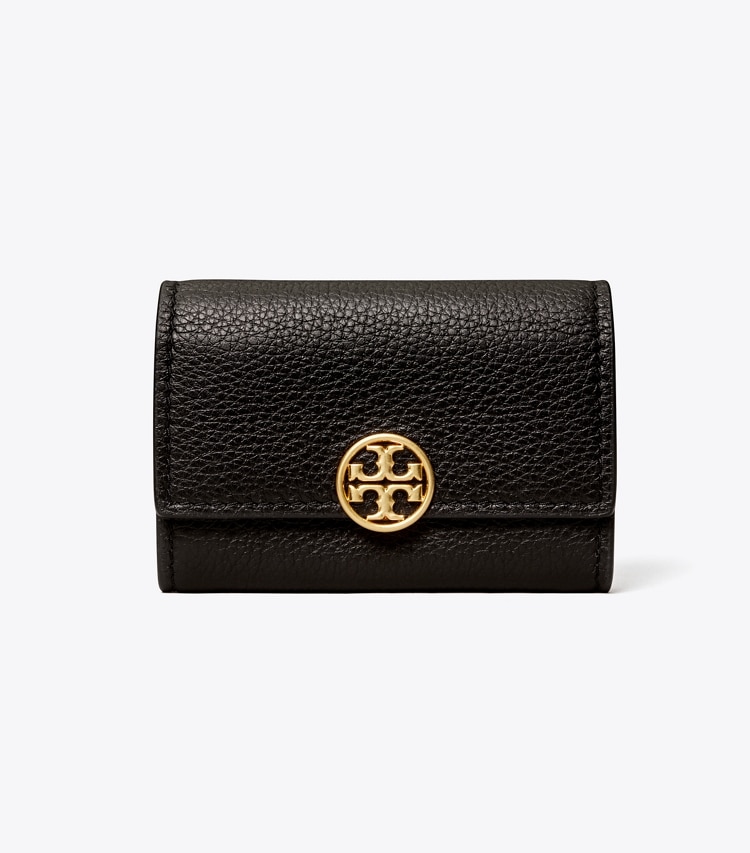 TORY BURCH WOMEN'S MINI MILLER WALLET - Black - Click Image to Close