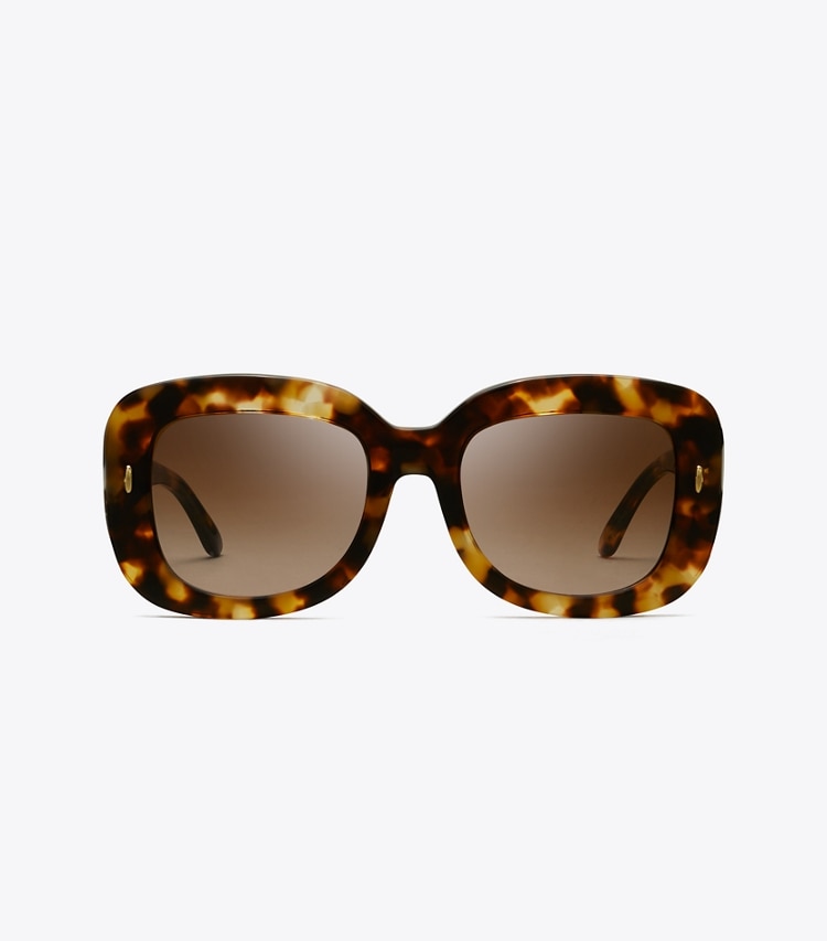 TORY BURCH WOMEN'S MILLER OVERSIZED SQUARE SUNGLASSES - Vintage Tortoise