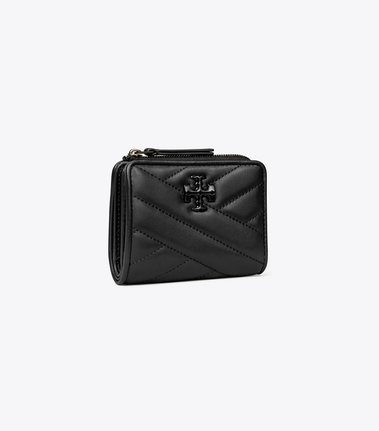 TORY BURCH WOMEN'S KIRA CHEVRON POWDER COATED BI-FOLD WALLET - Black