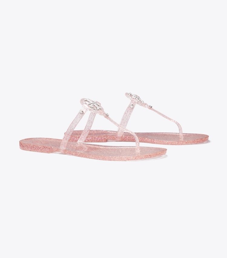 TORY BURCH WOMEN'S MINI MILLER JELLY SANDAL - Pink Love / Silver