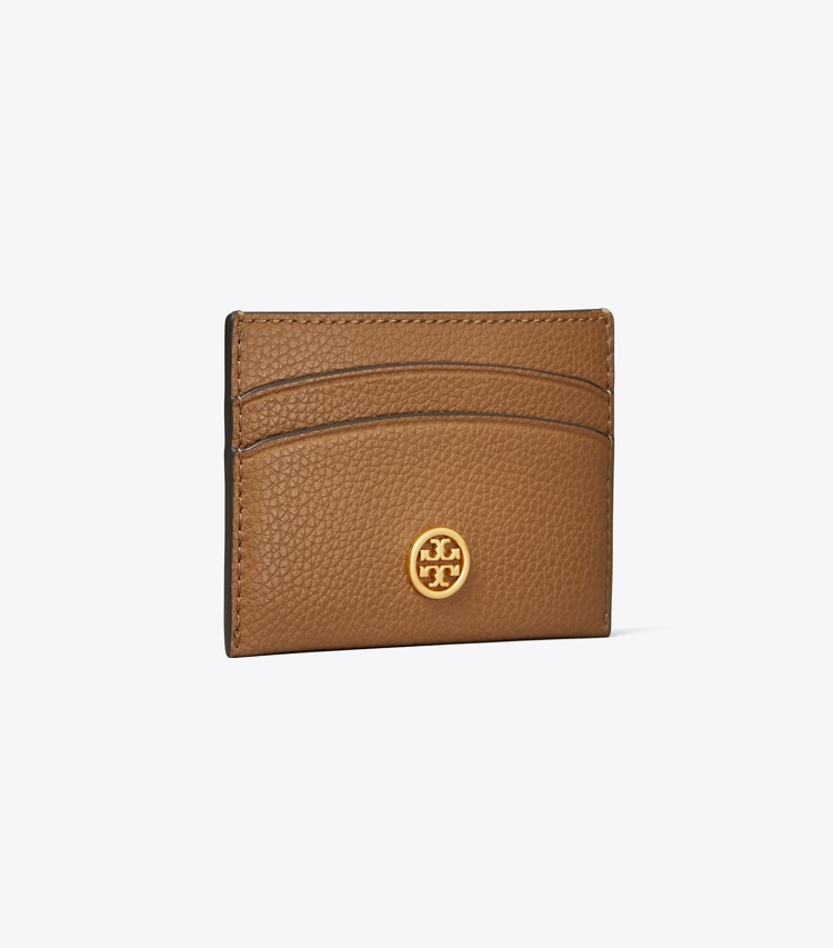 TORY BURCH WOMEN'S ROBINSON PEBBLED CARD CASE - Tiger's Eye