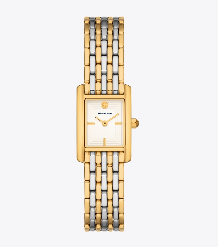 TORY BURCH WOMEN'S MINI ELEANOR WATCH, TWO-TONE GOLD/STAINLESS STEEL - Ivory / Two-Tone