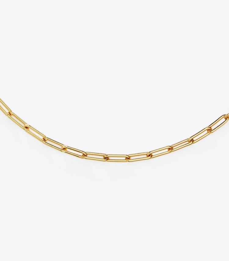 TORY BURCH WOMEN'S GOOD LUCK CHAIN NECKLACE - Tory Gold