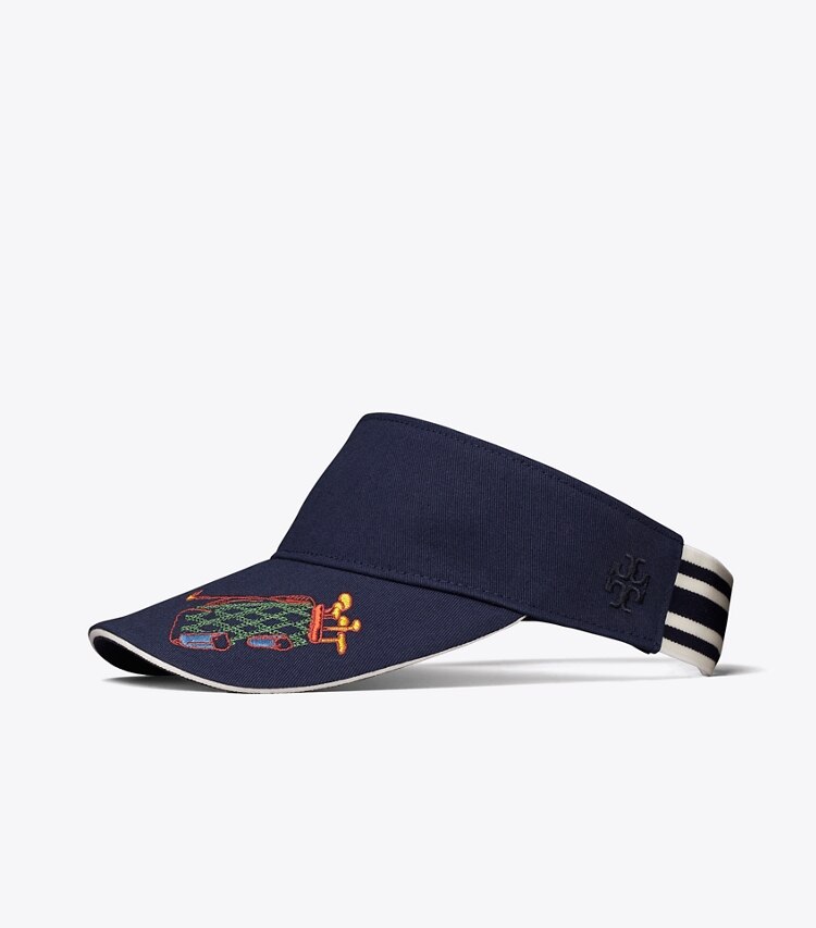 TORY BURCH WOMEN'S GOLFERS PERFORMANCE VISOR - Tory Navy