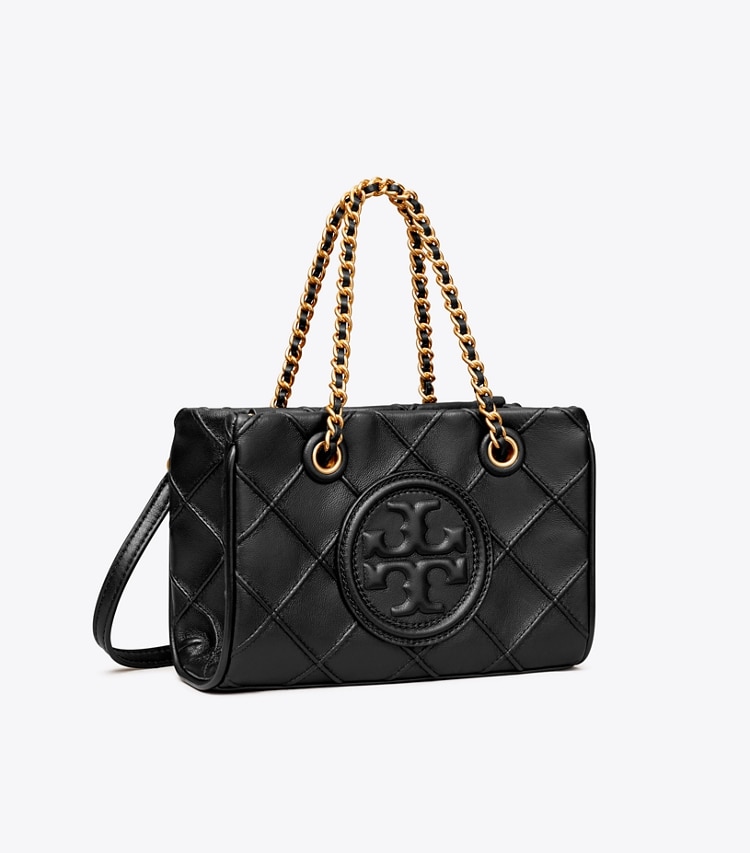 TORY BURCH WOMEN'S MINI FLEMING SOFT CHAIN TOTE - Black