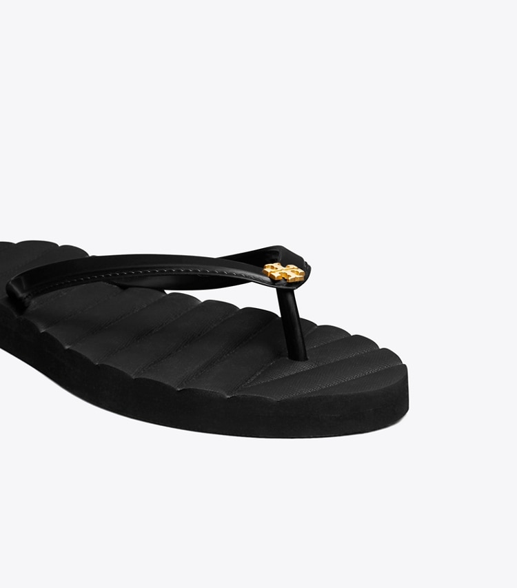 TORY BURCH WOMEN'S KIRA FLIP-FLOP - Perfect Black / Gold