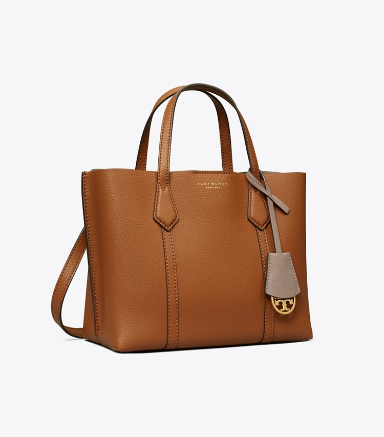 TORY BURCH WOMEN'S SMALL PERRY TRIPLE-COMPARTMENT TOTE BAG - Light Umber