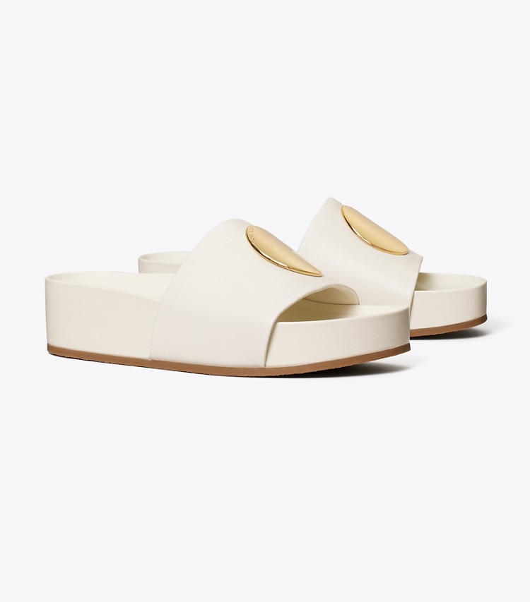 TORY BURCH WOMEN'S PATOS SLIDE - New Ivory / New Ivory