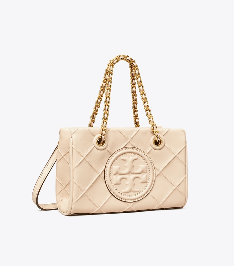 TORY BURCH WOMEN'S MINI FLEMING SOFT CHAIN TOTE - New Cream