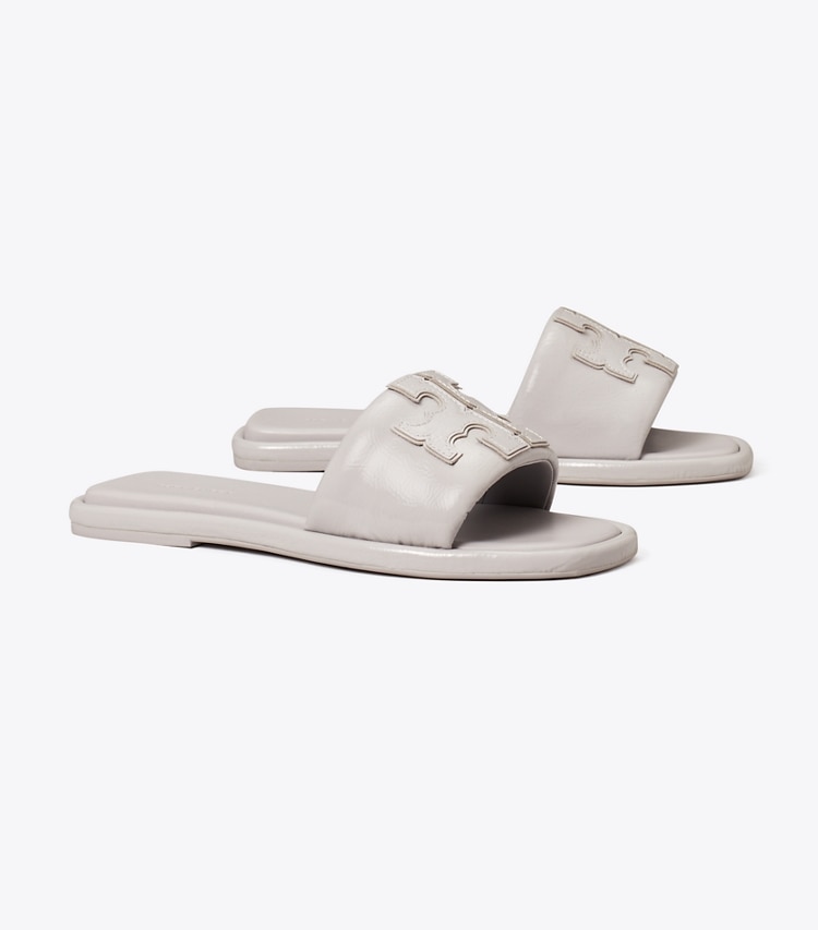 TORY BURCH WOMEN'S DOUBLE T SPORT SLIDE - Bay Gray