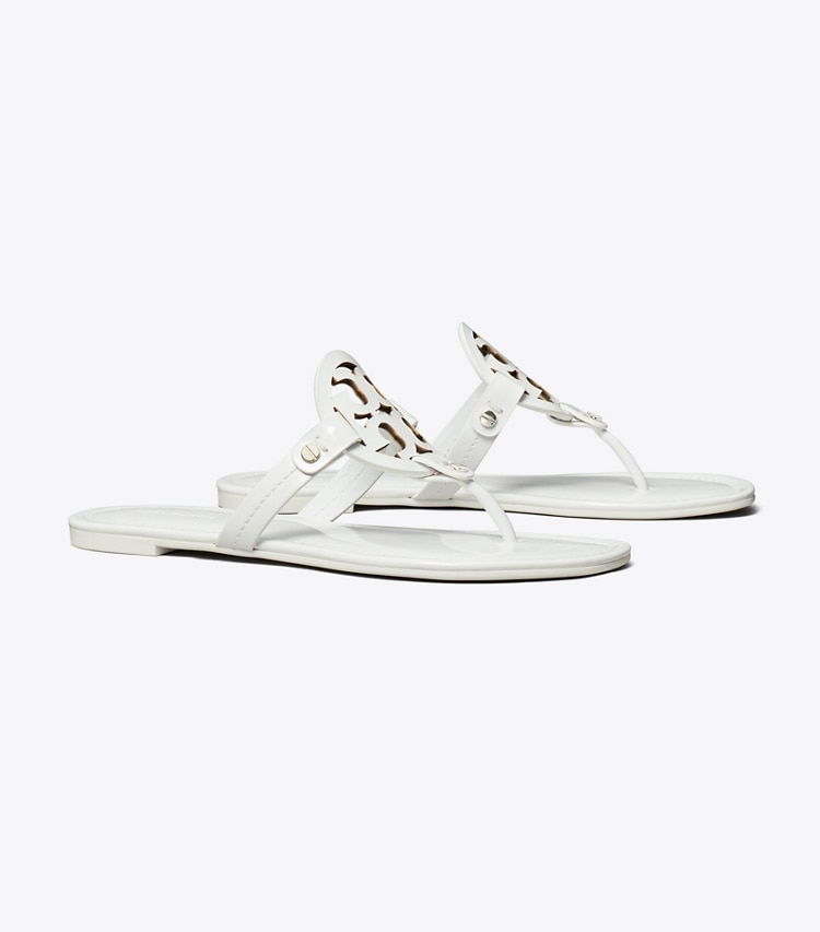 TORY BURCH WOMEN'S MILLER PATENT SANDAL - Optic White