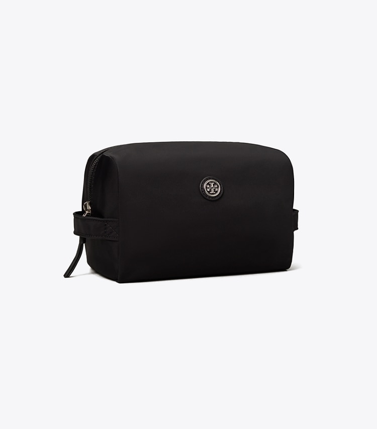 TORY BURCH WOMEN'S NYLON LARGE COSMETIC CASE - Black