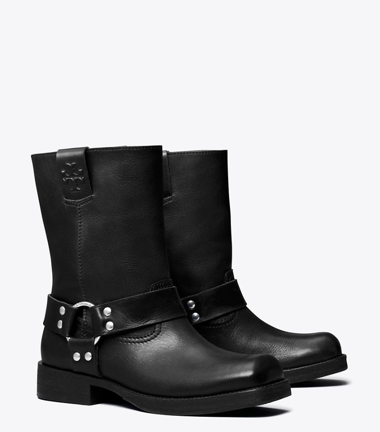 TORY BURCH WOMEN'S DOUBLE T MOTO BOOT - Perfect Black