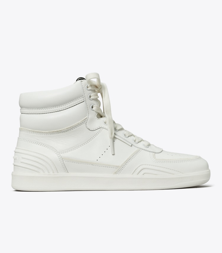 TORY BURCH WOMEN'S CLOVER COURT HIGH-TOP SNEAKER - Purity / Bianco - Click Image to Close