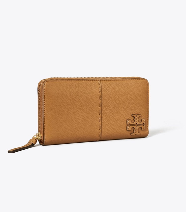 TORY BURCH WOMEN'S MCGRAW ZIP CONTINENTAL WALLET - Tiramisu