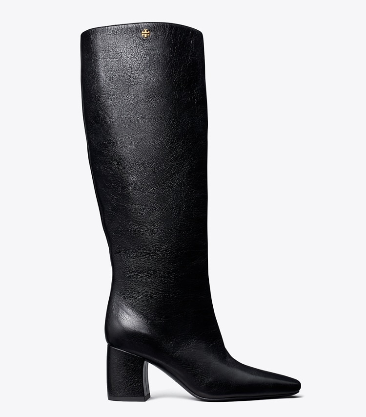 TORY BURCH WOMEN'S TALL BANANA BOOT, WIDE CALF - Perfect Black - Click Image to Close