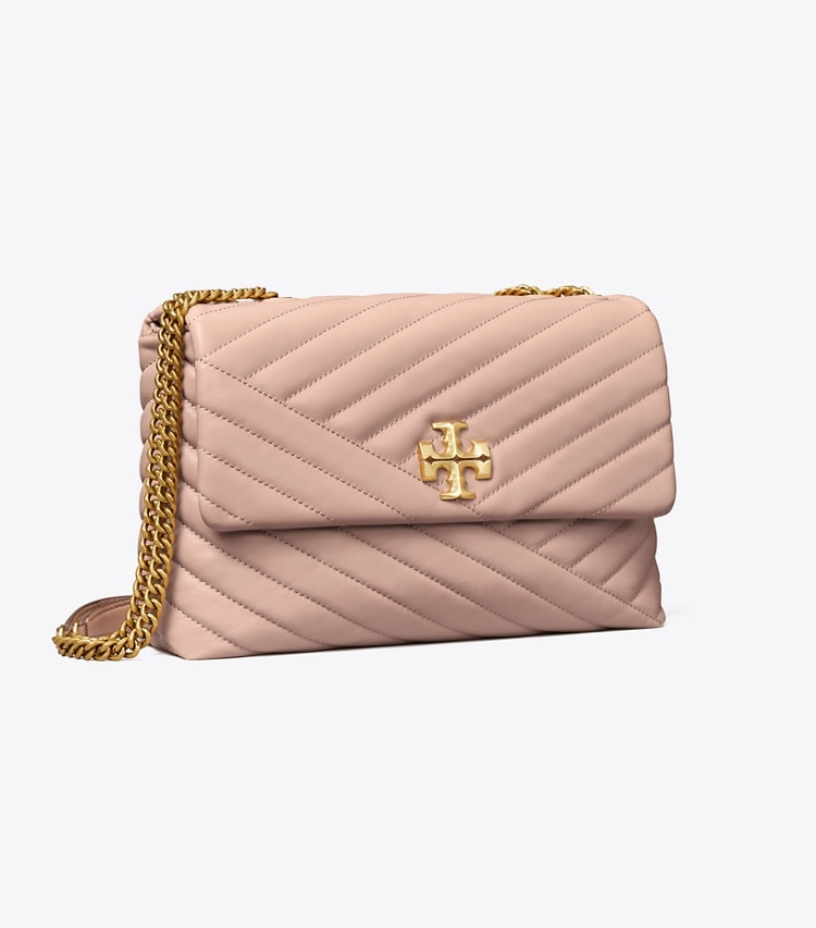 TORY BURCH WOMEN'S KIRA CHEVRON CONVERTIBLE SHOULDER BAG - Devon Sand