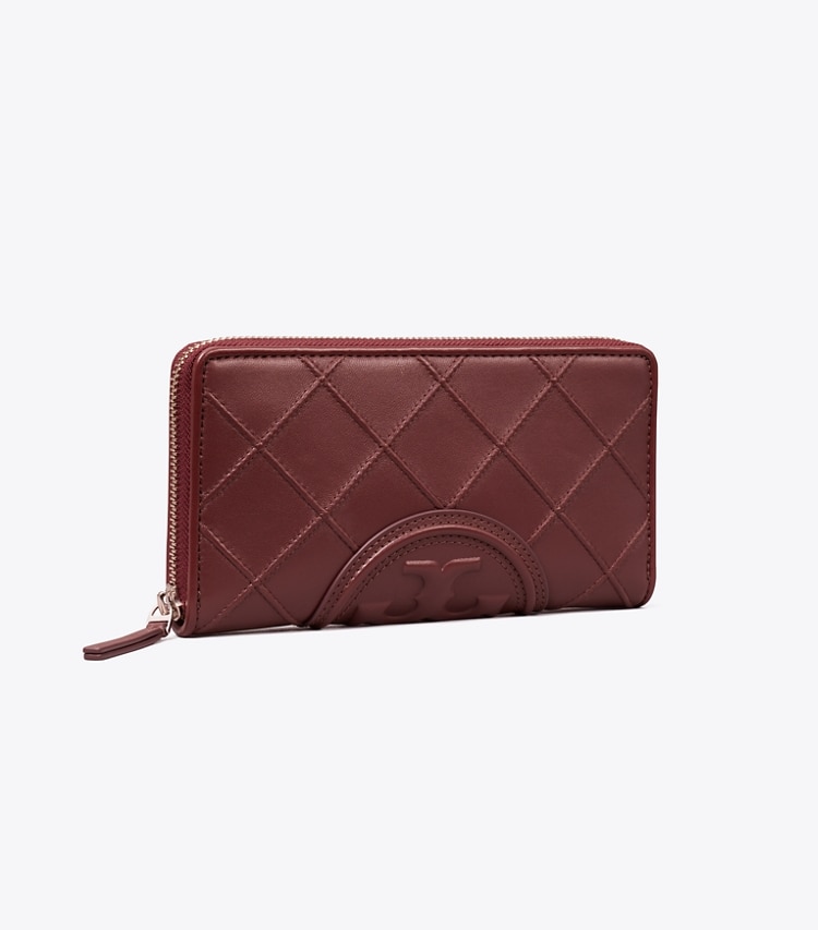 TORY BURCH WOMEN'S FLEMING SOFT ZIP CONTINENTAL WALLET - Muscadine